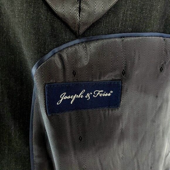 Joseph Feiss Wool 2 Button Suit Jacket 42R Gray Twill Blazer Tagged 46R Has Been - Picture 7 of 10